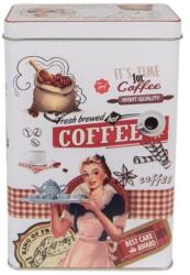 Clayre & Eef Fémdoboz - 8x12x19cm - Its's time for coffee