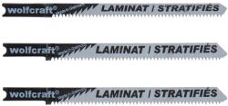 Wolfcraft Dekopírfűrészlap 3db készlet lamináthoz HCS U 25mm 100/75mm d=1.65mm (2674000)