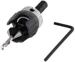 wolfcraft Előfúró süllyesztővel és mélységstoppal, hatszögszárú, Ø3.2-12mm 45° (2544000)