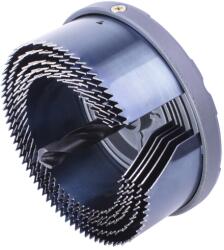 wolfcraft Standard lyukfűrész készlet halogén spotokhoz Plug&Play, Ø68, 74, 80, 90, 100mm (8918000)