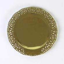 Csipkés tortatálca [28 cm] arany [Leonardo] 50db/cs