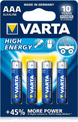 VARTA Longlife Power AAA alkáli mikroelem, 1, 5V, 4 db/csomag