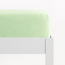 Goldea cearceaf de pat cu elastic din jersey - verde deschis 140 x 200 cm