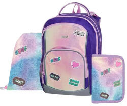 KARTON P+P Fashion ergonómikus hátizsák, iskolatáska tolltartóval és tornazsákkal, OXY GO, rózsaszín-lila (KPP-0-23825) - mesescuccok