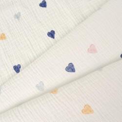 Takoy Dupla géz Bella fehér színes szívecskék