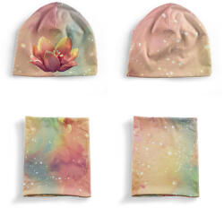 Takoy Panel szabásmintával M-es méret, funkcionális jersey STRONG - sapka és nyakmelegítő szett mesebeli virág