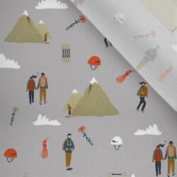 Takoy Funkcionális, kétoldalas jersey hegymászók szürke alapon - nagyított minta