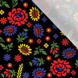 Takoy Jersey Takoy Šariš népviselet minta - színes fekete alapon