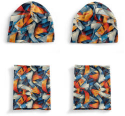 Takoy Panel szabásmintával L funkcionális jersey - sapka és 2x nyakmelegítő szett grey graffiti