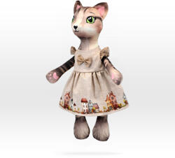 Takoy Játék macska Giselle - Szabásminta panel pamutból