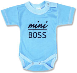 Baby´s Wear Baba body, rövid ujjú - Mini Boss, kék Méret: 86 (12-18hó)