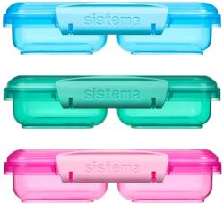 Sistema Lunch Uzsonnás Doboz 2 Rekesszel 350 Ml, Vegyes Színek