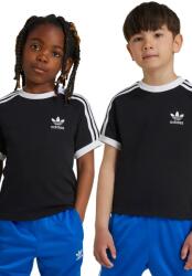 Adidas gyerek pamut póló fekete, nyomott mintás, IY2389 - fekete 128