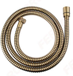 FERRO Polonia Furtun flexibil dus conic, metalic 150 cm, bronz antichizat (W34)