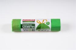 Mazzini Szemeteszsák, újrahasznosított, húzófüles, 40 l, 15 db, 55×62 cm, 16 , MAZZINI, zöld (KHK915) - irodasziget