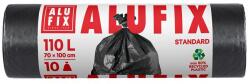 Alufix Szemeteszsák, 110 l, 10 db, 70×110 cm, 25 , ALUFIX, fekete (KHT178)