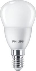 Philips LED izzó, E14, kisgömb, P45, 5W, 470lm, 2700K, PHILIPS CorePro (PLED51) - irodasziget