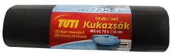 TUTI Szemeteszsák, 135 l, 10 db, 70×110 cm, 17 , TUTI, fekete (KHT196)