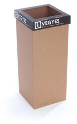 RECOBIN Szelektív hulladékgyűjtő, újrahasznosított, 50 l, RECOBIN Office, fekete (URE004)