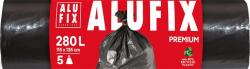 Alufix Szemeteszsák, 280 l, 5 db, 115×135 cm, 60 , ALUFIX, fekete (KHT489)