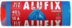 Alufix Szemeteszsák, zárószalagos, 40 l, 15 db, 60×60 cm, 20 , ALUFIX, kék (KHK962) - irodasziget