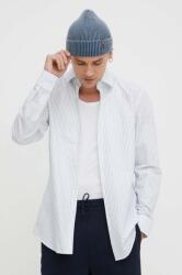 HUGO BOSS pamut ing férfi, galléros, fehér, slim - fehér 44 - answear - 45 990 Ft