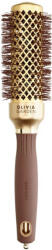 Olivia Garden Expert Blowout Shine Gold/Brown perie de ceară pentru modelare și uscare, 35mm