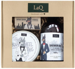LaQ Doberman set el duș, 500ml + săpun 85g + scrub pentru corp 200ml