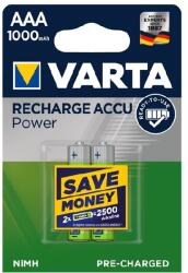 VARTA Akkumulátor mikro VARTA Power AAA előtöltött 2x1000 mAh (5703301402) - vectraline