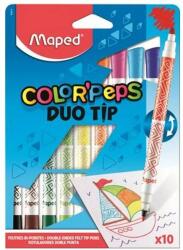 Maped DUO TIP kétvégű filctoll készlet10 db-os - Color Peps (IMA849010)