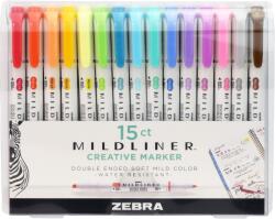Zebra ZEBRA Mildliner kétoldalú - 15 db-os készlet (78115)