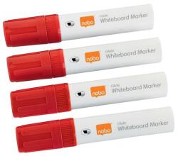 Nobo Táblamarker, vágott hegyű, 10 mm, NOBO "Glide", piros (VN5390) - irodaoutlet