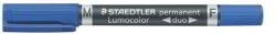 STAEDTLER Lumocolor Duo 0.6/1.5mm Alkoholos Marker - 10 db/Csomag, Kék