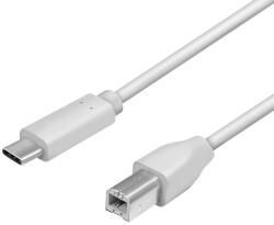 LogiLink USB 2.0 Type-C kábel, C/M - USB-B/M, szürke, 2 m