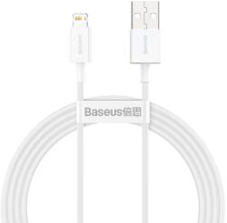 Baseus iPhone 8pin gyorstöltő adatkábel, fehér, 1M, 2.4A, Baseus Superior Series