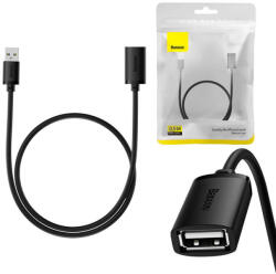 Baseus AirJoy Series USB 2.0 hosszabbítókábel, 0, 5m (fekete) (30480)