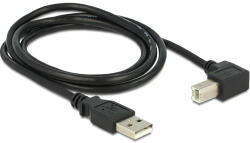 Delock USB2.0 kábel USB A dugó - USB B 90 dugó csatlakozókkal, 1m