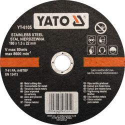 TOYA disc debitat 180x1.5x22mm (YT-6105) (YT-6105) Disc de taiere