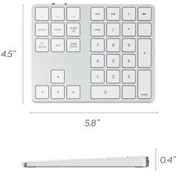SATECHI ST-XLABKS Aluminium Bluetooth ezüst bővített numerikus billentyűzet (ST-XLABKS) - oneclick