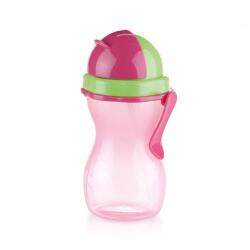 Tescoma BAMBINI 300 ml-es szívószálas gyermek palack rózsaszín, 300ml, rózsaszín