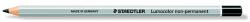 STAEDTLER Színes ceruza, hatszögletű, mindenre író, lemosható, (omnichrom) STAEDTLER "Lumocolor 108", fekete (TS1089)