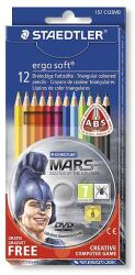 STAEDTLER Ergo Soft 157 Színesceruza Készlet - 12 db, Normál, Háromszög, Környezetbarát