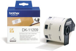 Brother DK-11209 elővágott öntapadós címke 800db/tekercs 29mm x 62mm White (DK11209) - blacktip