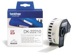 Brother Etikett címke DK-22210, Fehér alapon fekete papírszalag tekercsben 29mm, 29mm x 30.48M DK22210 (DK22210)