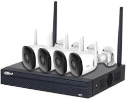 Dahua 4db WiFi 2MP csõkamerával/1db 4 csatornás WiFi-s hálózati rögzítõ/1TB HDD WiFi megfigyelõ szett (KIT/NVR1104HS-W-S2/4-F22)