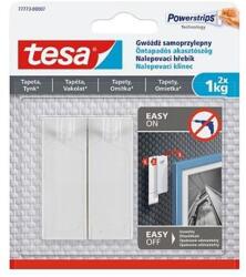 tesa Akasztószög, öntapadós, TESA "Powerstrips®", érzékeny felületre, 2db/bliszt (77773-00007-00) - iconink