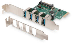 ASSMANN Adaptor Assmann DS-30221-1, DIGITUS - USB adapter - PCIe 2.0 - USB 3.0 x 4 (DS-30221-1)