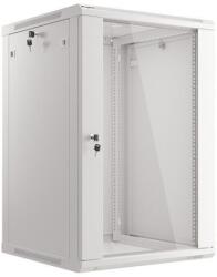 Lanberg 19" 18U Falra szerelhető Rackszekrény Grey WF01-6618-10S (WF01-6618-10S)