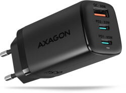 AXAGON 2x USB-C, 1x USB-A, 65 W PD3.0/QC4+/PPS/Apple, fekete - hálózati töltő (ACU-DPQ65)