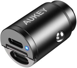 AUKEY CC-A4 Mobiltelefon Töltő - Okostelefon, Táblagép Fekete Szivargyújtó Gyorstöltés Automatikus
